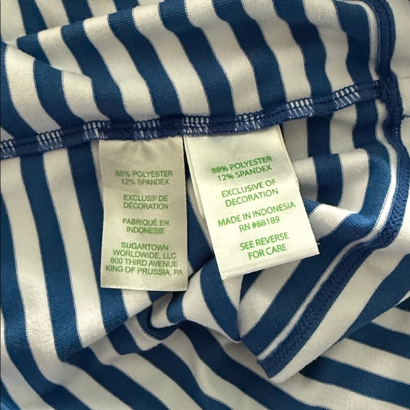 Lilly Pulitzer Dune Upf 50+ Short Sleeve dress in Barton Blue St. Tropez Stripe - Picture 8 of 9